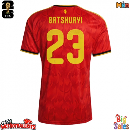 Belgium Michy Batshuayi #23 Replica Home Stadium Shirt World Cup 2026 Short Sleeve